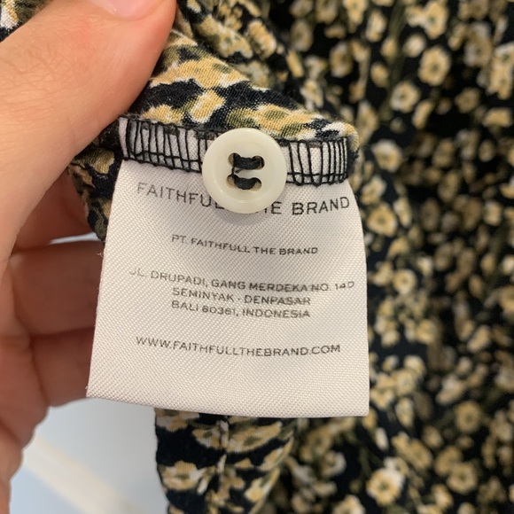Faithfull The Brand Floral Cropped Blouse Size 4/Small - Picture 5 of 6